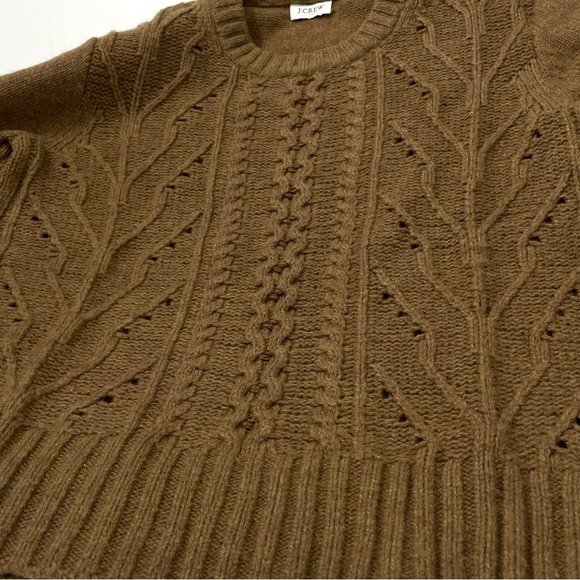 J. Crew Camel Brown Knitted Sweater Cable Knit EUC XS - Picture 4 of 10